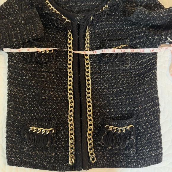 Elegant Black Tweed Blazer - Picture 8 of 10